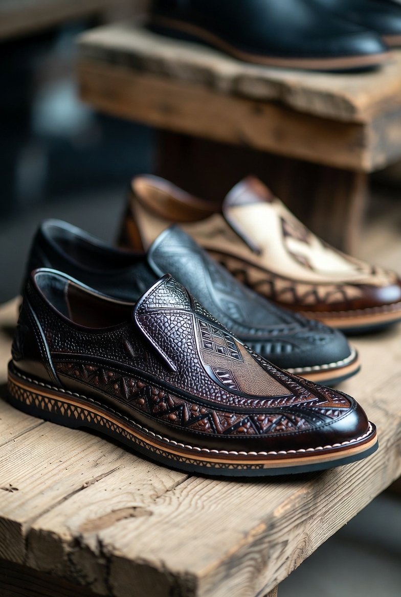 chaussures en cuir