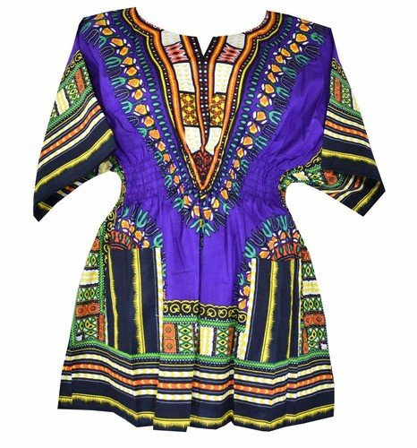 Robe courte en tissu artisanal